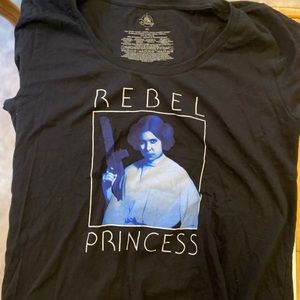 Official Disney Rebel Princess Leia Star Wars Womens Shirt XL/XXL Carrie Fisher